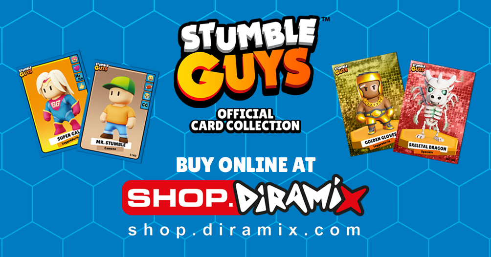 SCATOLA BOX DA 20 BUSTINE CARDS STUMBLE GUYS STUMBLE INVASION DIRAMIX (ogni  bustina contiene 5 card)